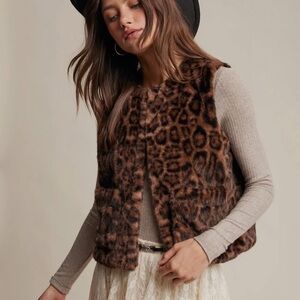 Listicle Brown Faux Fur Vest